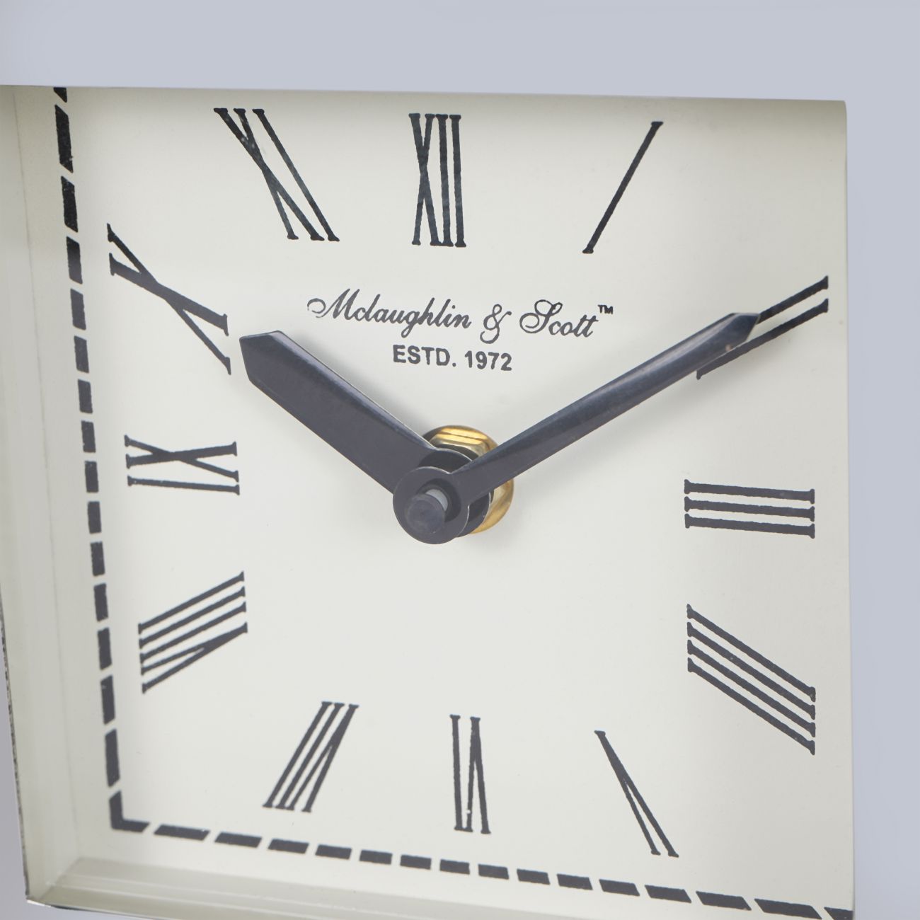 Plaza Nickel & White Tiered Mantel Clock